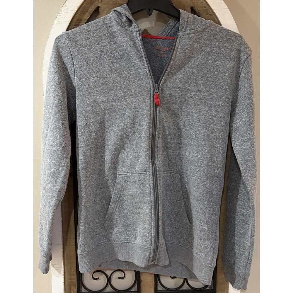 Cat & Jack Boys Heather Gray Full Zip Hoodie Fleece Sweatshirt Size XL 16